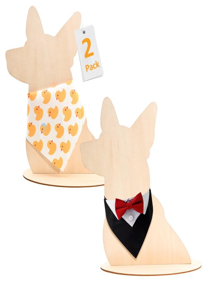 MiToBeLe Dog Mannequin,Wood Dog Silhouette Display Stand,Dog Bandanas Display Stand,Pet Bibs and Scarves Display Stands for Shops, Craft Festivals, Trade Shows or Photography Prop(2 Pack ) - Image 1